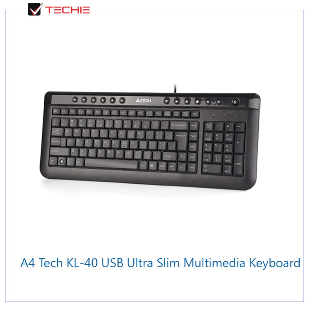 A4 Tech KL-40 Black USB Ultra Slim Multimedia Keyboard Price And Full ...